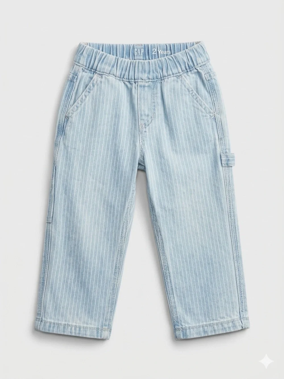NWOT GAP Light Blue Pinstripe Kids' Pull-On Jeans Size 2